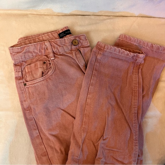 ZARA faded pink high rise mom jeans - Picture 2 of 2